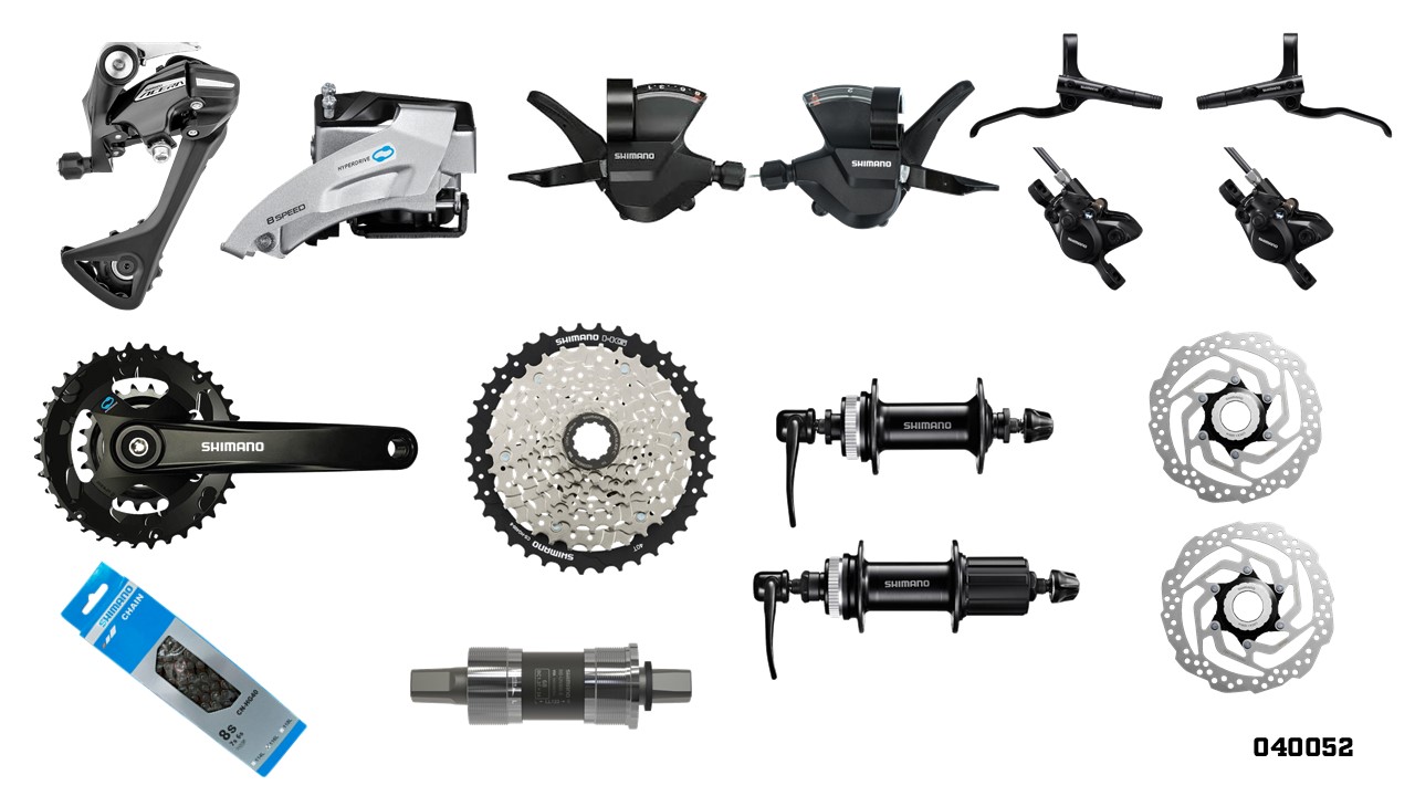 GRUPO MTB 36/22T 11-40T 2X8V SHIMANO